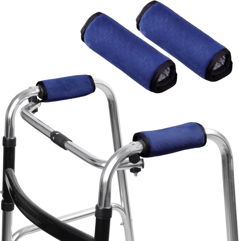 lefeke 2 Pack Walker Handle Cushions Walker Grip Covers Pads Walker Padded Hand Grip Covers for Rolling Wheelchair Walker Elderly Grippers Rollator Handle - Image 1